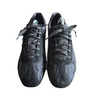 Coach Hilary Signature Classic Black Sneakers Size 11